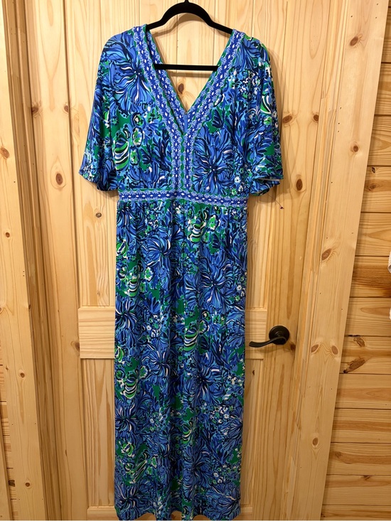 Lilly Pulitzer Dresses & Skirts - Lilly Pulitzer Addison Elbow Sleeve Abaco Blue Turtle Awe Engineer Maxi Dress 14